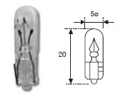 LAMPARA MOTO HERT 12V 1,2W S/C T5